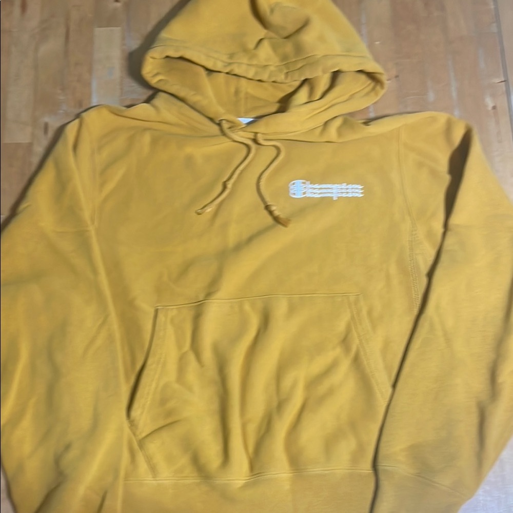 Champion reverse weave mustard yellow hoodie